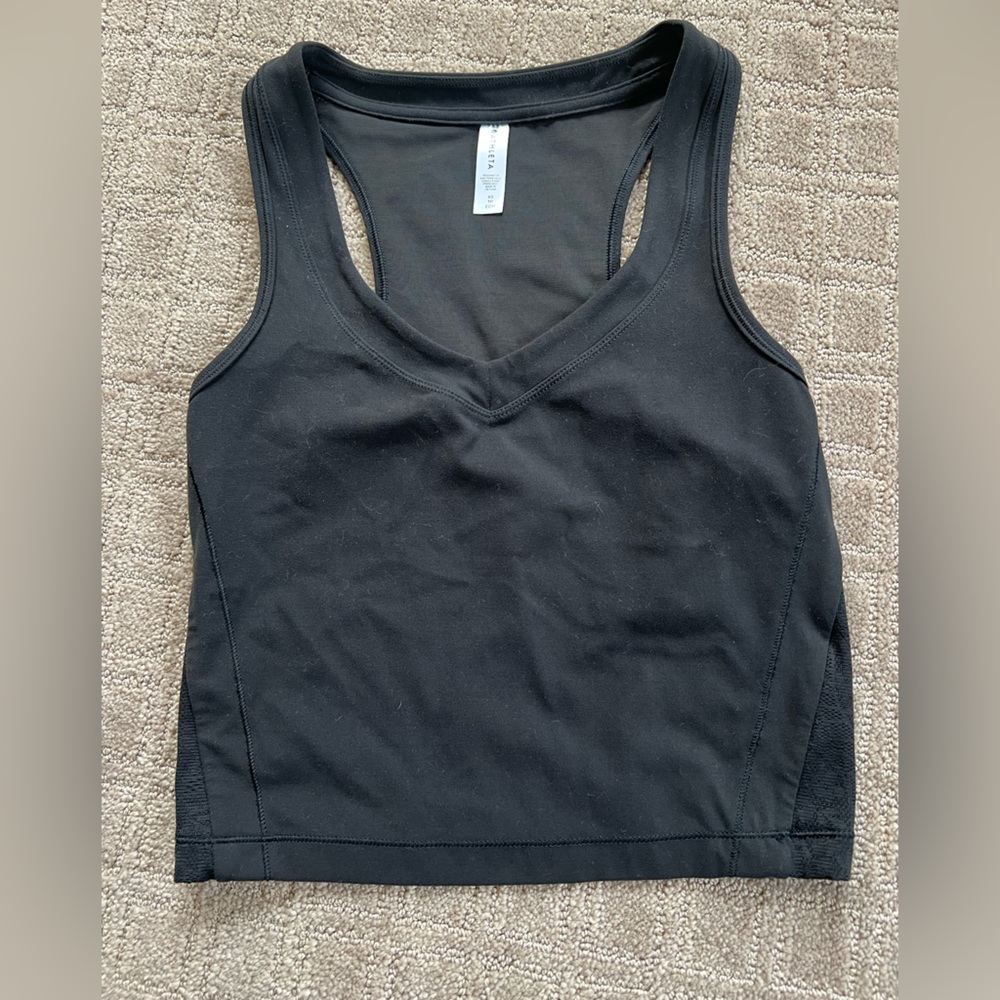 Athleta Black Mid Cropped Tank Top